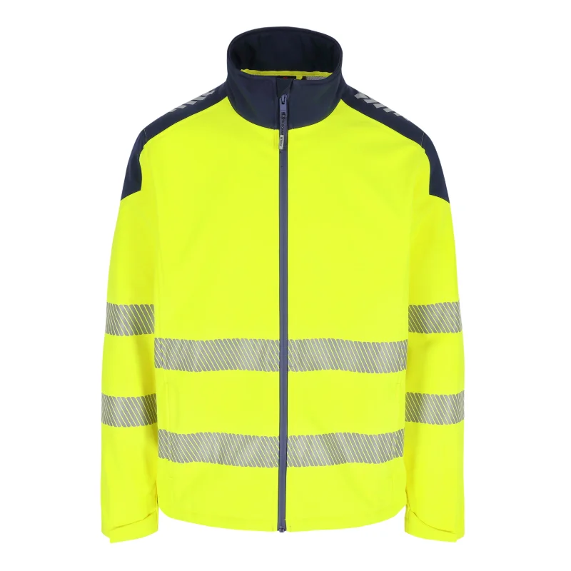 Herock Sirius high-vis softshell jas in fluo geel / navy