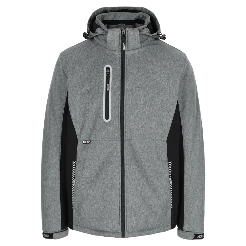 Herock Taris softshell jas in chiné grijs